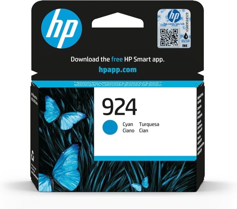 Hewlett Packard HP 924 / 4K0U3NE Original Druckerpatrone Cyan Instant Ink (4K0U3NECE1)