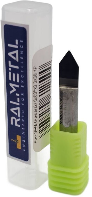 VHM Gravierfräser 6 x 60° x 38 x 0,3 mm 1P