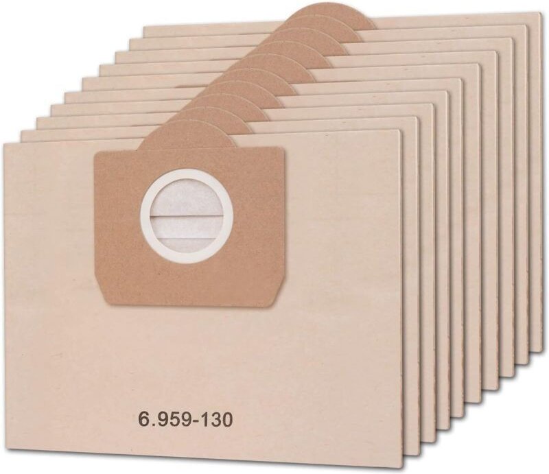 Artraise WD3 Staubsaugerbeutel 6.959-130.0, 15er-Pack Premium-Staubsaugerbeutel mit Papierfiltern für Kärcher MV3 WD3P