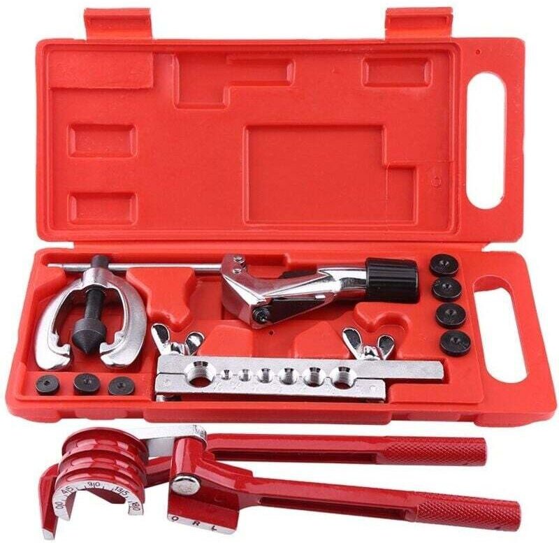 Kit Évasement Tuyaux 11 Pièces Réparation Tubes Carburant Frein Outils Pliage Coupe