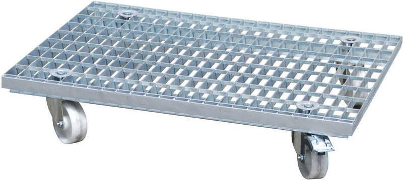 Bauer Gitterrost-Rollwagen GRW-III feuerverzinkt ohne Schiebegriff