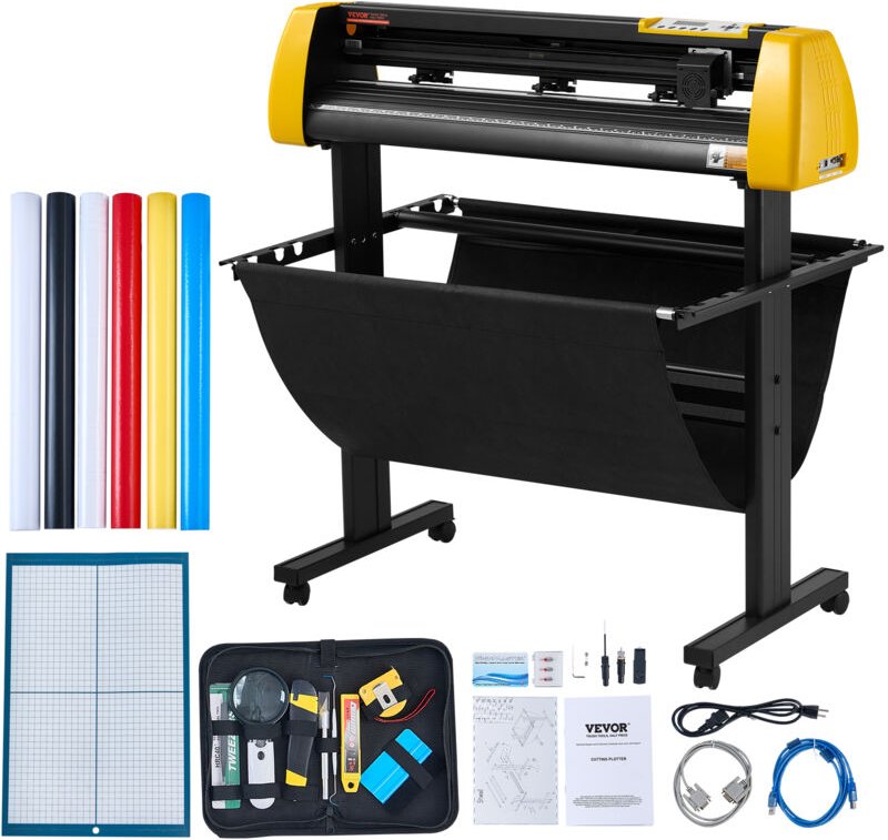 Vevor Vinyl-Schneidemaschine, 870 mm Max Papierzufuhr Schneideplotter, automatische Kamera Kontur Schneiden LCD-Bildschi...
