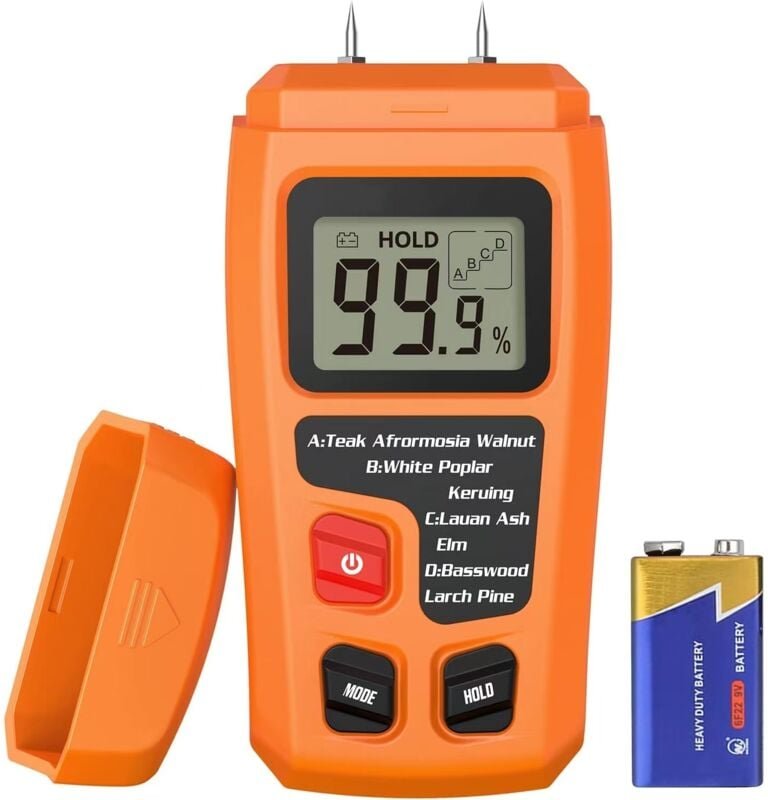 Ersandy - Holzfeuchtemessgerät RZMT-10 lcd Digitales Feuchtigkeitsmessgerät Holzfeuchtigkeitsprüfgerät Tester Detektorwe...