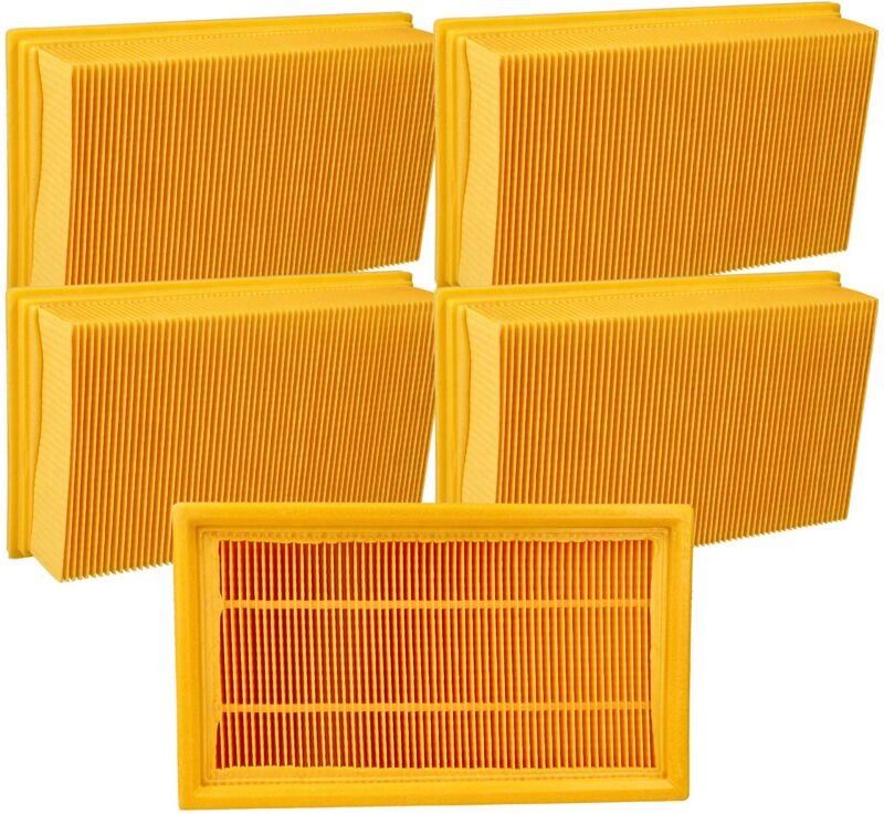 5x Flachfaltenfilter kompatibel mit Hilti VC-20, vc 40 um, VC-40, vc 20 um Nass- und Trockensauger, Staubsauger - Filter...