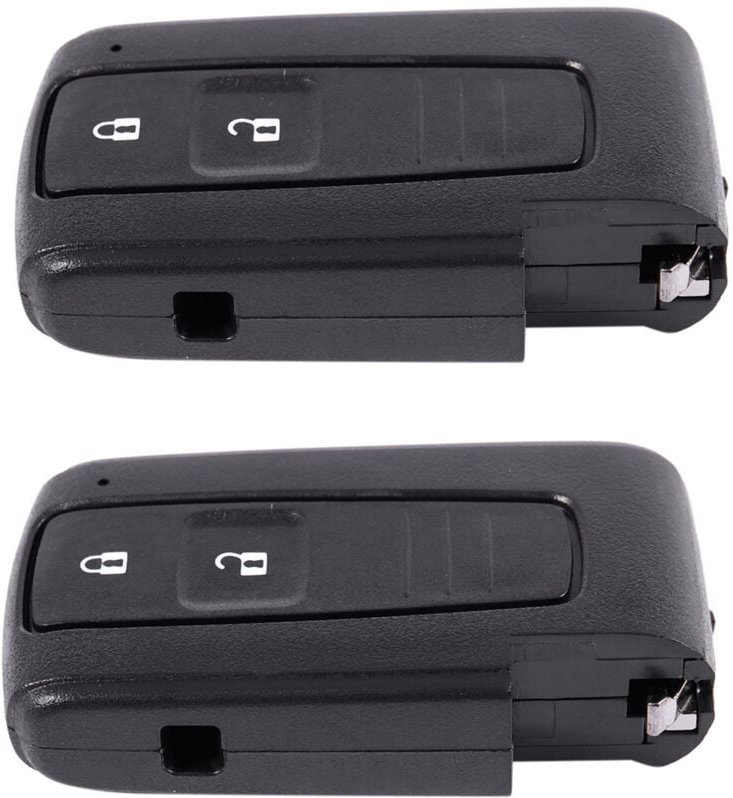Tlily - 2X 2 Knopf Smart Remote Key Case Shell Und Blade Für Verso Prius