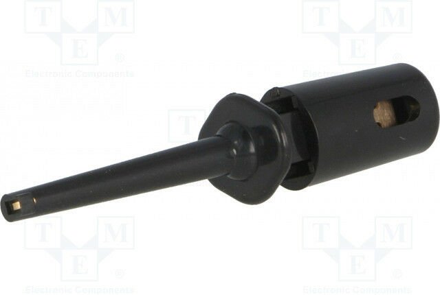 Hakentestklemme 0,3Amp Farbe SCHWARZ