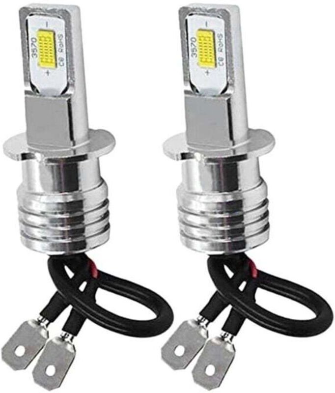 Set mit 2 H3 LED-Nebelscheinwerferlampen, Kaltweiß 6000K, Hohe Helligkeit