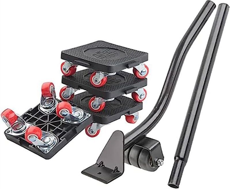 MöBeltransporter, 880 Lbs, mit 4 RäDern und Tragbarem Lift, zum Bewegen Von MöBeln, KüHlschräNken, Sofas, Schwarz