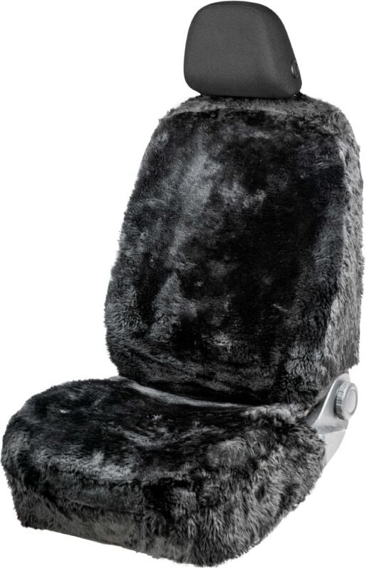 Walser - Autositzbezug Mona Lammfell & Webpelz, 12-14 mm schwarz - ZippIt 110 & 115