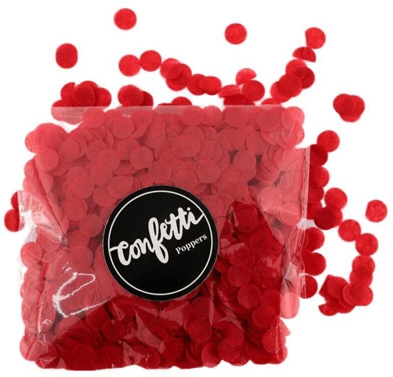 Konfetti - 25 cm rot