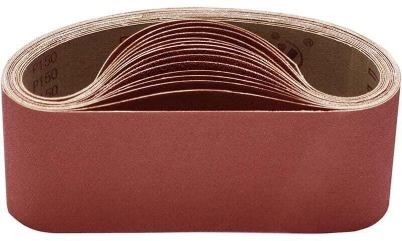 Aktionsangebot, Schleifband, 15 Schleifbänder 100 x 610 mm, Sortiment mit 3 Stück für Körnung 80/120/150/240/400 für ele...