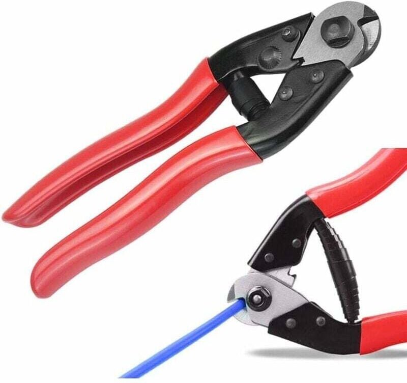 Kabelschneider mit weichen Griffen. 190 mm langer Stahlkabelschneider für die Reparatur von Fahrradbrems- und Schaltzüge...