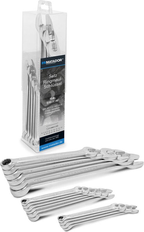 Schraubwerkzeuge 01859160 Ring-Maulschlüssel-Satz 16teilig Schlüsselweite (Metrisch) 6 - 32 - Matador