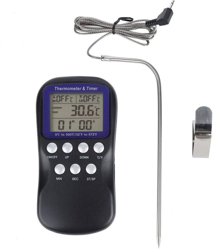 Digitales ABS-Kochthermometer, elektrisches Lebensmittelthermometer für Backofen, Grill, Grillzubehör