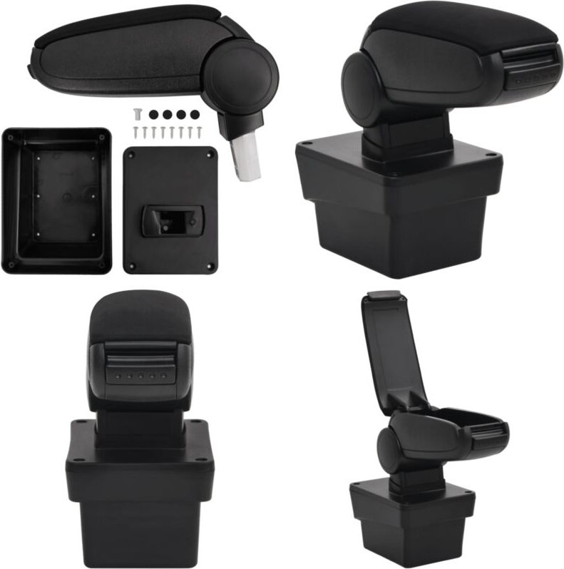 Vidaxl - Auto-Armlehne Schwarz 17x40x(31-49) cm abs - Auto Armlehne - Auto Armlehnen - Home & Living - Schwarz