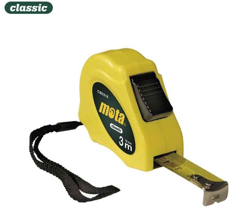 Maßband mit Bremse, 3 m x 16 mm, CB0316 MOTA, verschiedene Farben/Modelle