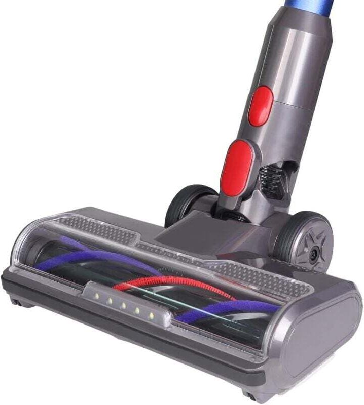 Bürste kompatibel mit Dyson V10, V8, V7, V11 und V15 Staubsaugern. Staubsaugerdüse mit 5 Leuchten für Hartböden und Tepp...