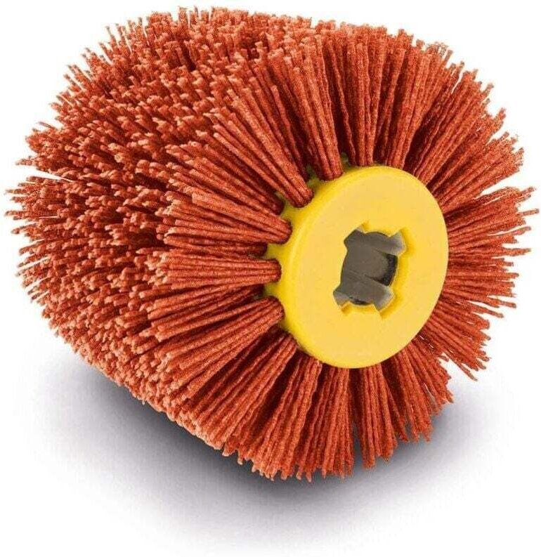 Scheppach Nylonbürste für die Bodenreinigungsmaschine MRS1300. Ersatzbürste – Breite 100 mm – Durchmesser 120 mm – Für H...