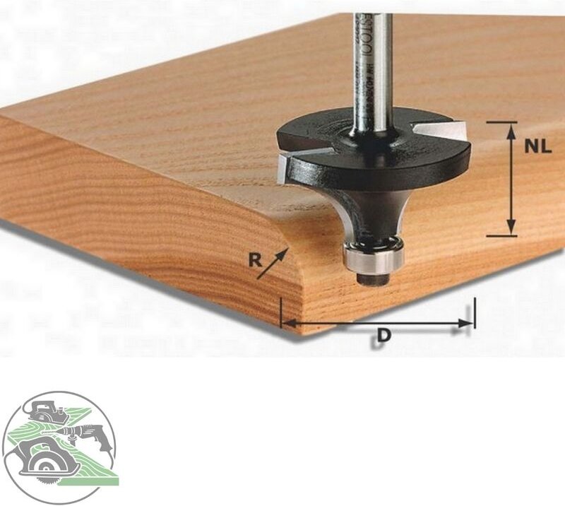 Abrundfräser hw Schaft 8 mm hw S8 D31,7/R9,5 kl Nr.:491015 - Festool