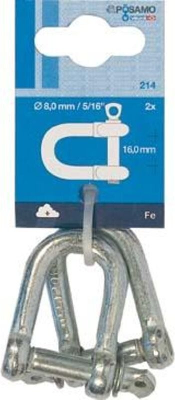 Pösamo Schäkel gerade (sb) galZn 8,0mm-5/16' a 2Stk