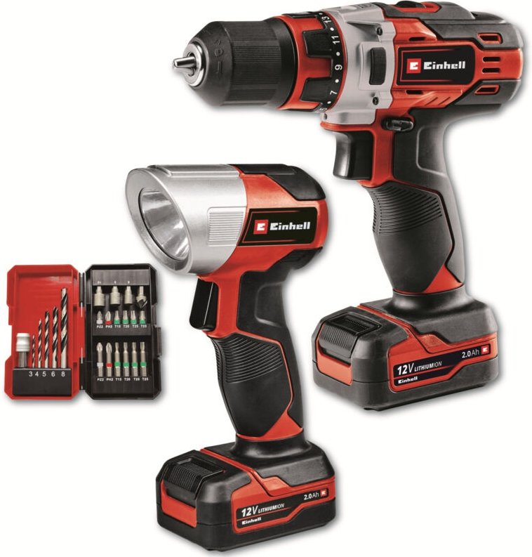 Akku-Bohrschrauber-Set te-cd 12/1 Li +22+CL (2x2.0 Ah) - Einhell