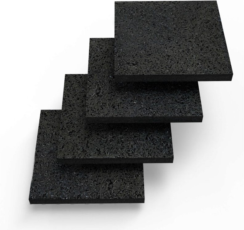 BAUHELD Schwingungsdämpfer Pads 90 x 90 x 10 mm 4 Stück