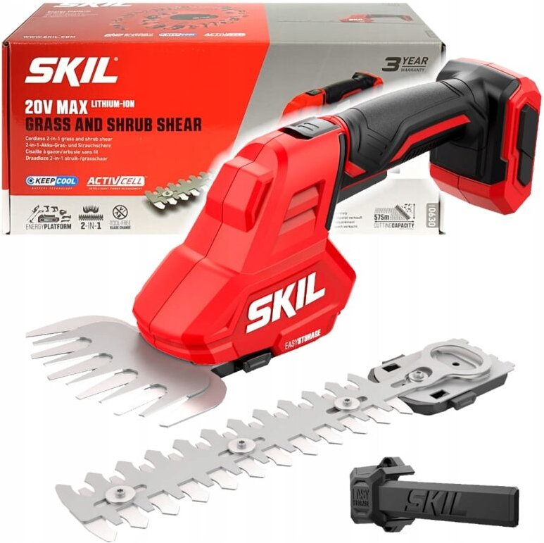 Skil 20V 0630 CE Akku-Gras- und Strauchschere GV1E0630CA