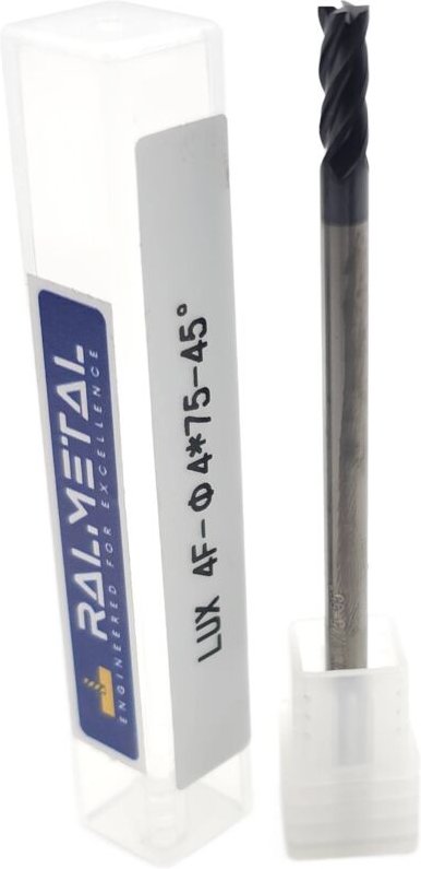 Vollhartmetall-Fräser 4 x 11 x 75 mm, 4 Schneiden, AITiN 45HRC