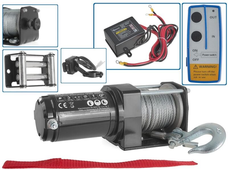 Geko 12V Elektrische Seilwinde Für Quad ATV Und Offroad Fahrzeuge 1361 Kilogramm
