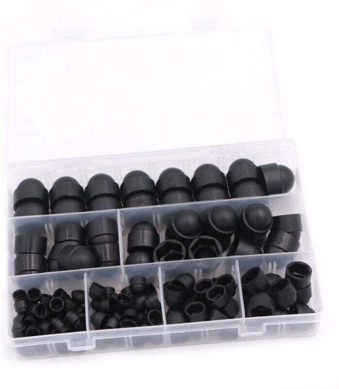 145-teiliges Set mit Schutzkappen für Schrauben und Muttern, Hutmuttern-Set, Schutzkappen für Hutmuttern, 6 Größen M4 M5...