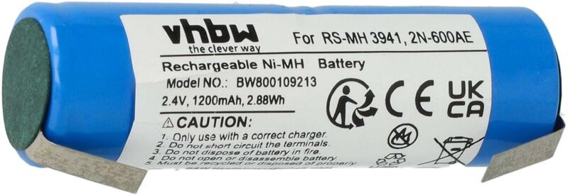 Thumbnail - Vhbw - Akku kompatibel mit Rowenta Dentasonic, Dentasonic Duo, Dentacontrol 707 elektrische Zahnbürste (1200mAh, 2,4V, N...