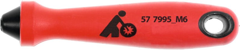 Lessmann Kunststoffgriff für Rohrbürsten mit M6 Gewindenippel, Gewinde: M6