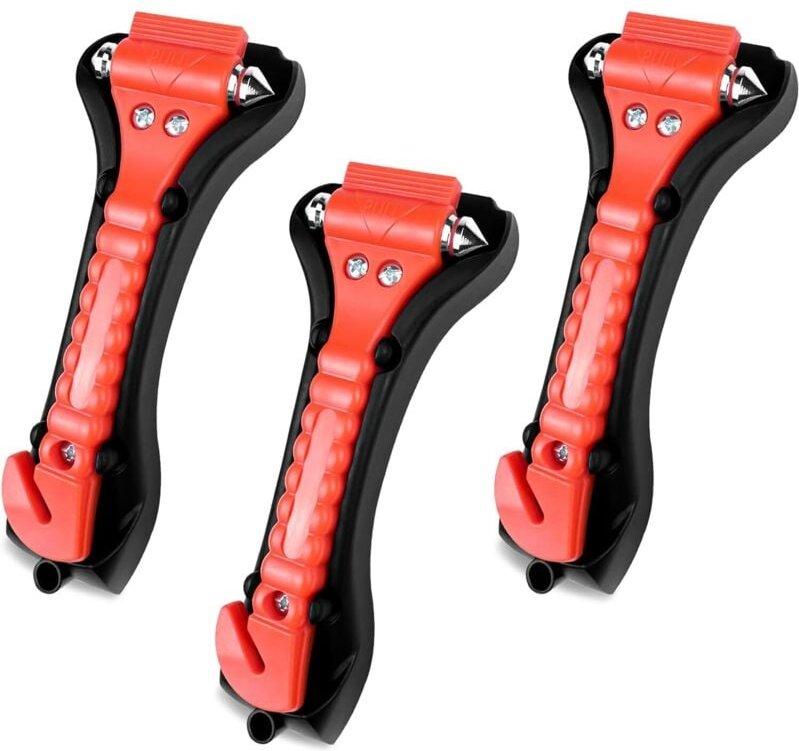 10 Stück Fensterbrecher, Sicherheitsgurtschneider, Notfall-Autofensterbrecher-Hammer, 2-in-1-Autofensterbrecher, Notfall...