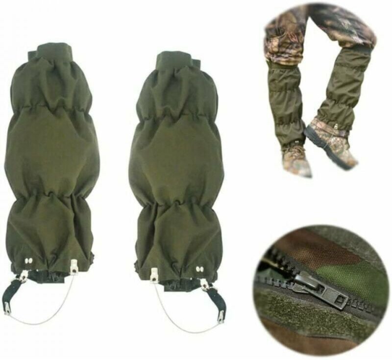 Paar verdickte Jagdgamaschen aus 600D Oxford, verstellbare, wasserdichte, schlammdichte Schneegamaschen für Männer, Frau...