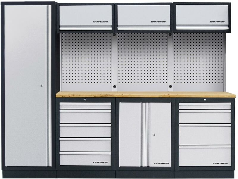 Mobilio 4er Komplett-Kombi mit Lochwand, Buche Multiplex