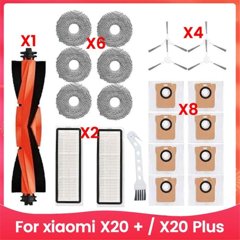 Staubbeutel Mopptuch Hauptseitenbürste Hepa-Filter für Roboter