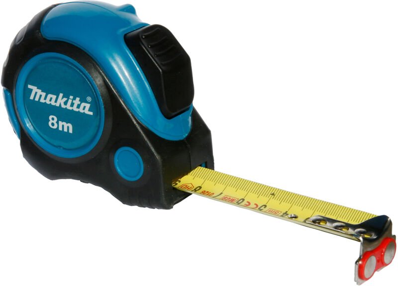 Ruban à mesurer Makita 8 m 8 m - graduation des deux côtés - classe ii, ce
