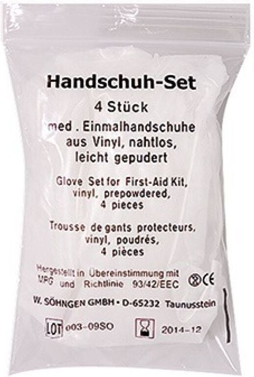Handschuh-Set aus Vinyl - 4 Stück - Söhngen