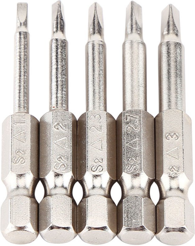 Eosnow Schraubendreher-Bit-Set, Δ1,8/Δ2,0/Δ2,3/Δ2,7/Δ3,0 1/4 Zoll Sechskantschaft, hohe Festigkeit, Dreieckskopfhärte, f...