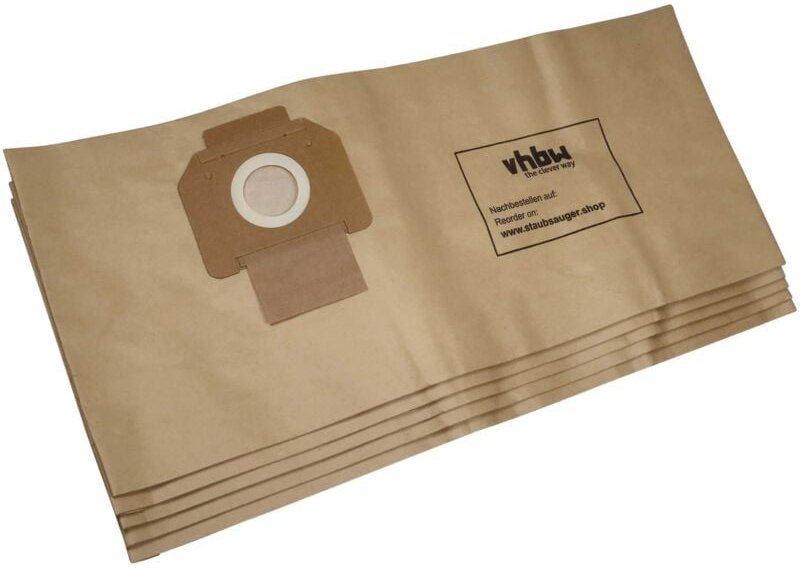 5x Staubsaugerbeutel kompatibel mit Nilfisk-Alto Attix 350-01, 360-11, 360-21, 360-2M Staubsauger - Papier, braun - Vhbw
