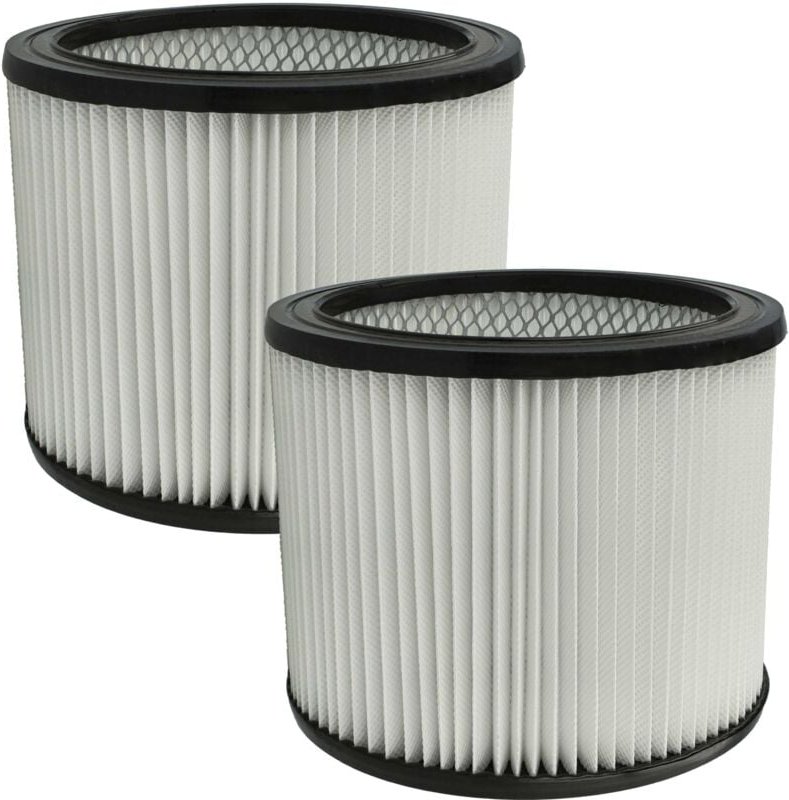 2x Faltenfilter kompatibel mit Masko Nass/Trocken Industriesauger 1800W - Patronenfilter, Schwarz Weiß - Vhbw