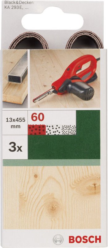 Bosch Accessories 2609256238 Schleifband Körnung (num) 60 (L x B) 455 mm x 13 mm 3 St.