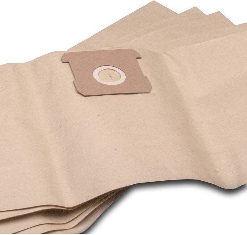 vhbw 10x Staubsaugerbeutel kompatibel mit Einhell TC-VC 1812 S, TC-VC 1815 S Staubsauger - Papier, 24cm x 19cm Braun