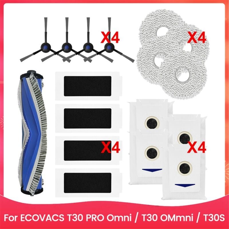 Für T30 pro Omni / OMmni T30S Serie Vakuum Wichtigsten/Seite Pinsel HEPA-Filter Staubbeutel Ersatz Zubehör