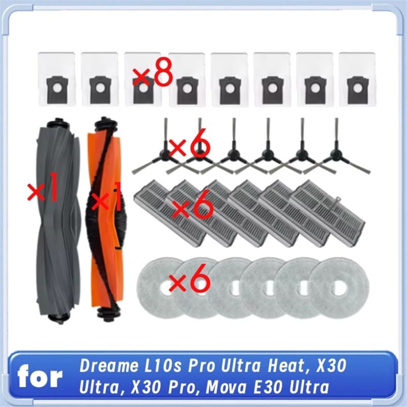 28 Stück für L10s Pro Roboter-Staubsauger-Kehrmaschinen-Zubehör