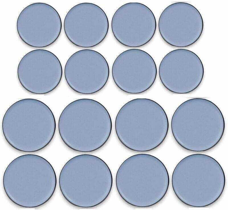 16 selbstklebende Teflon-Möbelgleiter, Teflon-Gleiter, Teflon-Möbelpads, selbstklebende Teflon-Gleiter, 25 mm x 25 mm, 3...