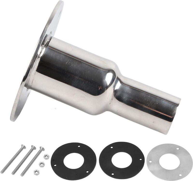 Hru Hochfeste Edelstahl-Auspuffrohrverschraubung, 24 mm Rohrmuffe, Material: Mehrfach anwendbar, Heizung (gerade)