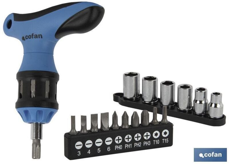 T-Schraubendreher-Set mit Ratsche 26-tlg