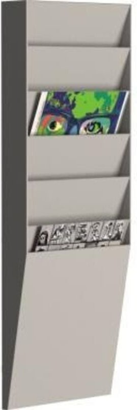 Wand-Sortiertafel v 6F A4V1X6.02 din A4 grau - Paperflow