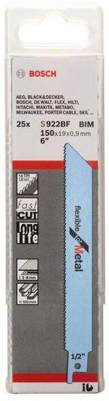 Bosch Säbelsägeblatt S 922 BF, Flexible for Metal, 25er-Pack